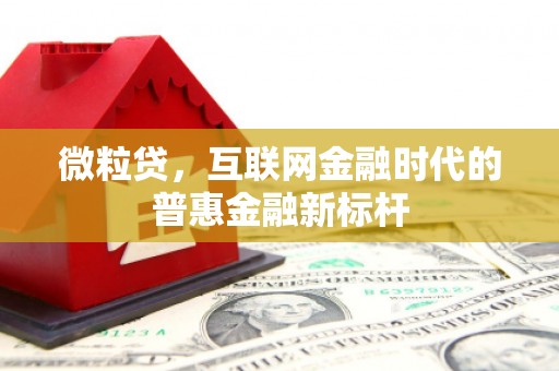 宣汉微粒贷，互联网金融时代的普惠金融新标杆