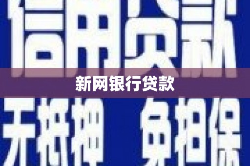 自贡新网银行贷款