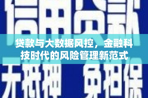浦东贷款与大数据风控，金融科技时代的风险管理新范式