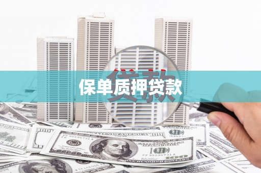 临邑保单质押贷款