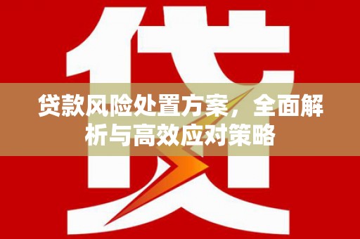 灵宝贷款风险处置方案，全面解析与高效应对策略