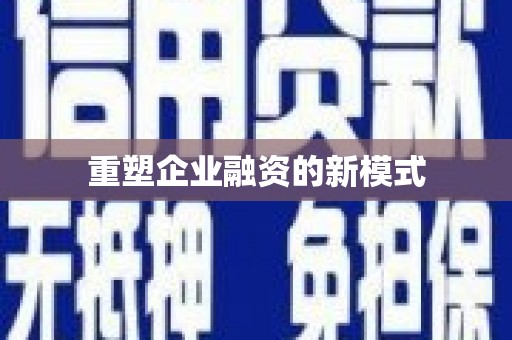 成华重塑企业融资的新模式